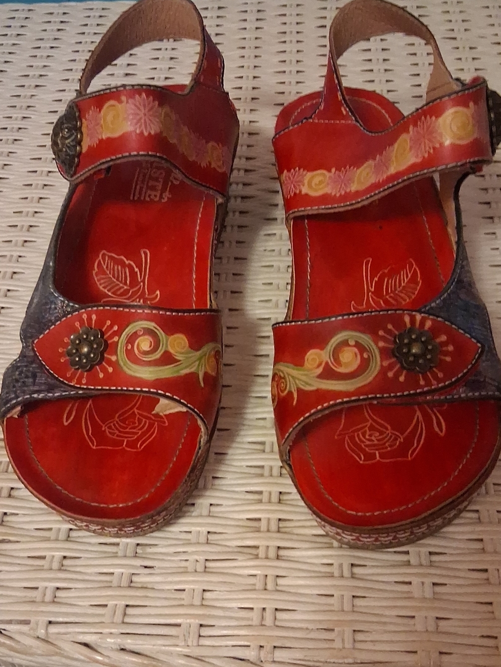 Fun, colorful sandals.